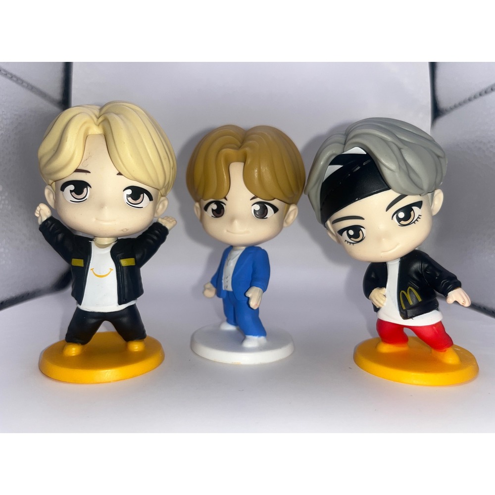 BTS TinyTAN McDonald's Figure Lot K-Pop Collectible Mini Toy Set 3.25in